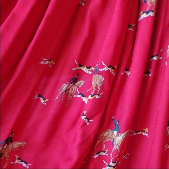 Ralph Lauren Fox Hunt Skirt High End Ralph Lauren Blue Label Vintage Designer - Picture 5 of 6